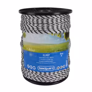 Elrep Pro+ 5 mm svart/vit 300 m